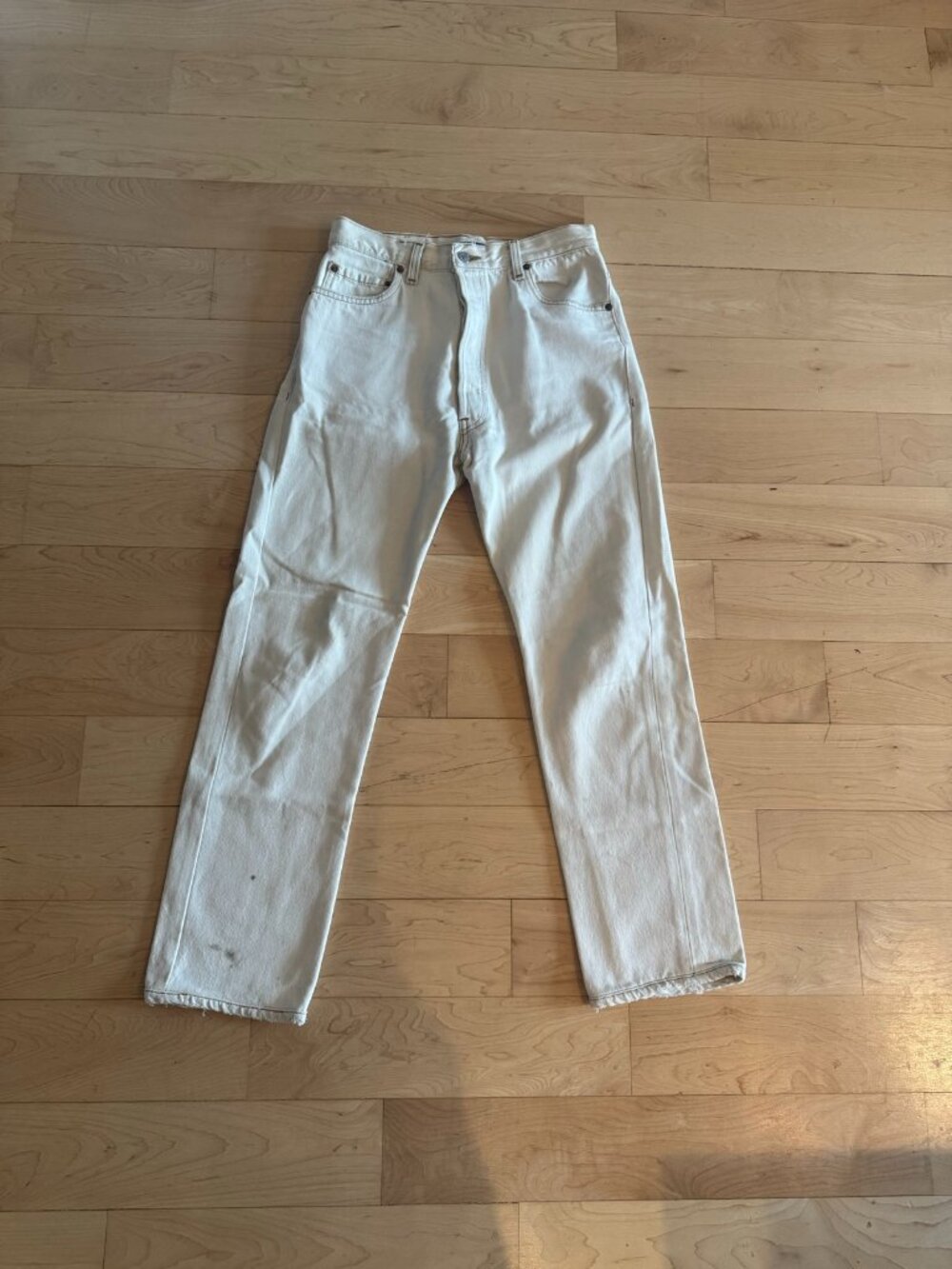 Levis x RE/DONE White Reconstructed Raw Hem Jeans Size 26